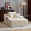 Méridienne surdimensionnée, canapé confortable sans os moelleux avec 3 coussins confortables, fauteuil avec repose-pieds, canapé moderne