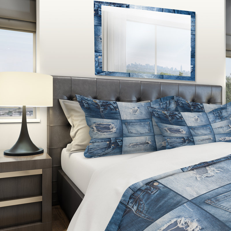 Blue Jeans Close-ups - Modern Style Duvet Cover Set, Twin Duvet Cover + 1 Sham