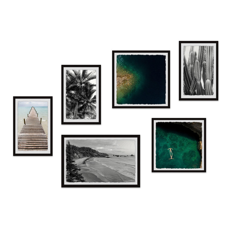 «Hidden Jewels Hexaptych», ensemble de 6 cadres photo sur papier