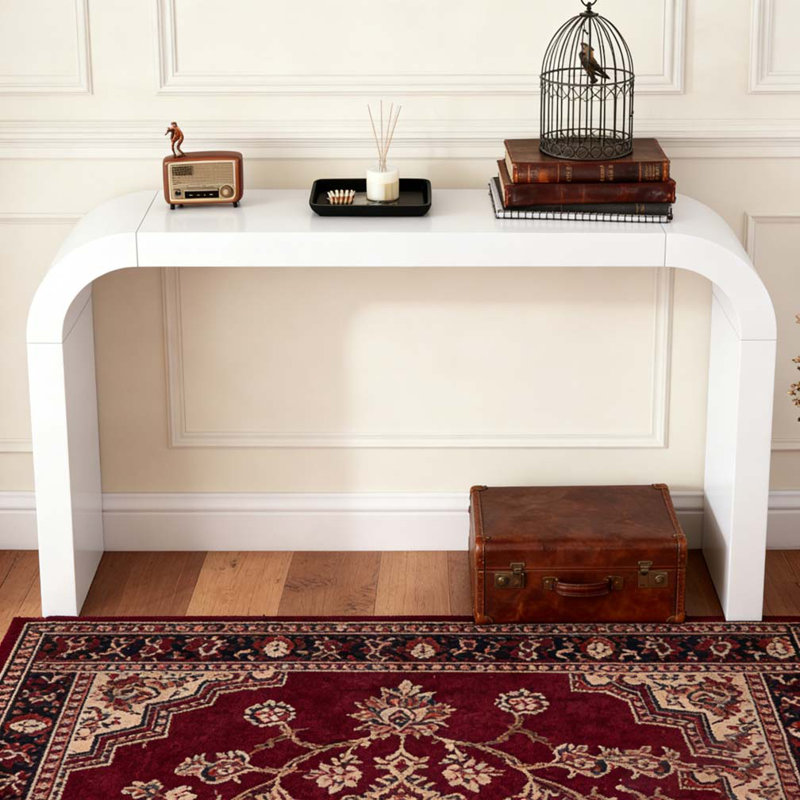 Modern Minimalist Console Table, Elegant and Versatile Design, White