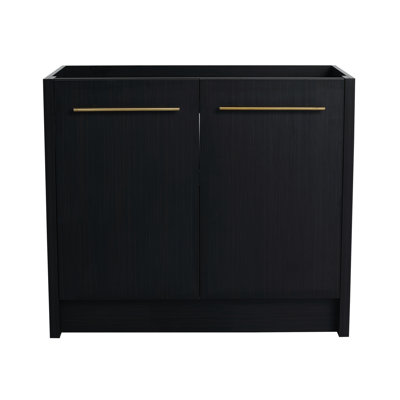 Meuble-lavabo 36 po - Châtaignier noir, version autoportante