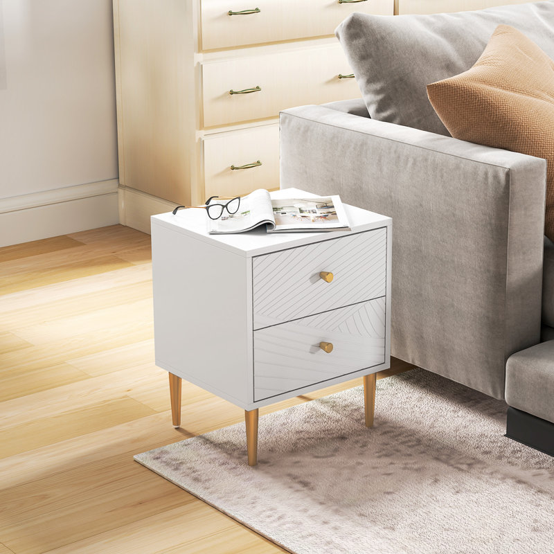 40cm W Manufactured Wood Bedside Table