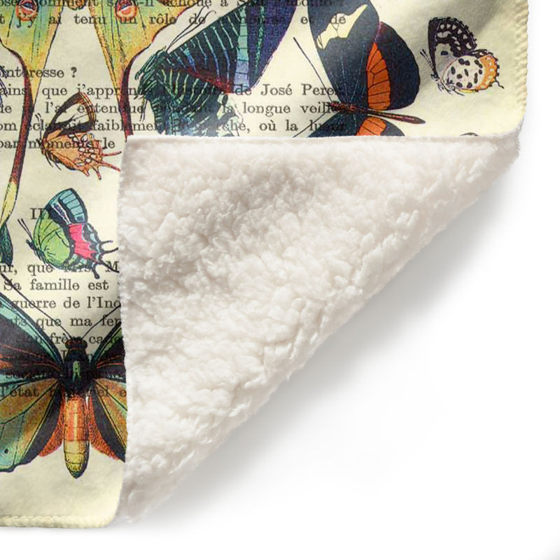  Couverture à papillons, 51 po x 60 po