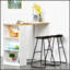 Table de bar moderne avec 3 tablettes de rangement, hauteur de comptoir pour la cuisine et la salle à manger, conception peu encombrante