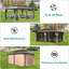 Moustiquaire en aluminium 12X18FT, moustiquaire pour une utilisation festive avec double toit en acier galvanisé (brun)