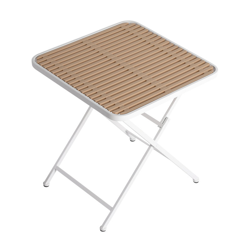 Chaise avec accoudoirs empilables Arp 4 pièces gris chaud avec table multifonctionnelle intérieure / extérieure, pieds en métal blanc, kaki, toutes saisons, antidérapant, conception ergonomique, aucun entretien, aucun dossier à lattes,