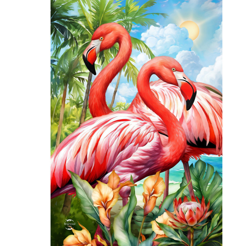 Drapeau de maison flamant rose