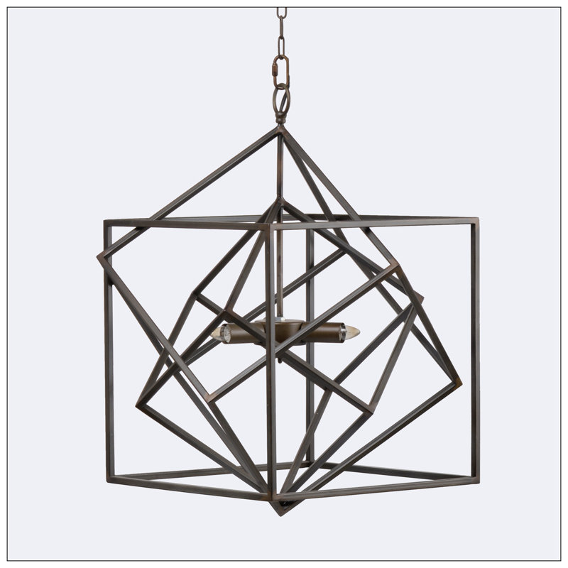 Lustre géométrique à 2 lumières