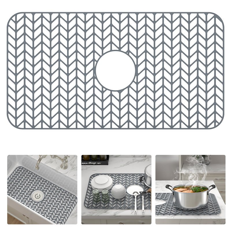 Silcone 26" x 14" W Silicone Non-Slip Mat