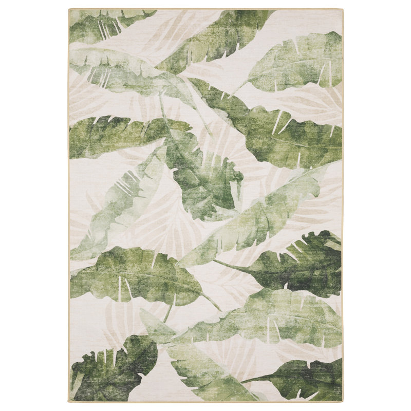 Tapis rectangulaire à motif antidérapant Desdemona, Rectangle 5 pi x 7 pi