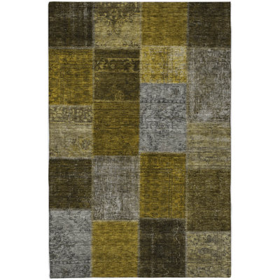 Premium Machine Washable Dream Shag ADS663 Patchwork Rug