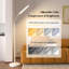 Lampe sur pied à DEL avec télécommande et contrôle tactile, lampe sur pied à col-de-cygne réglable super lumineux de 18 W, gradation continue et température de couleur, lampe de lecture attentionnée pour le salon, la chambre à coucher, le bureau