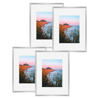 Metal Picture Frame Set with Mat - Basics by Wayfair™