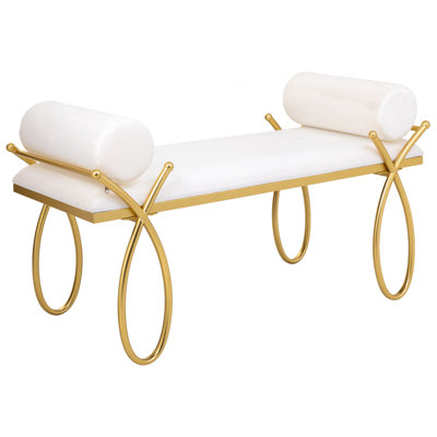 Flaxville Faux Leather Upholstered Bench