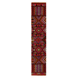 One-of-a-Kind 2'7" X 12'1" Hand Knotted Area Rug