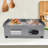 YINXIER 110V Electric Countertop Flat Top Griddle Adjustable Temperature Control 122°F-572°F