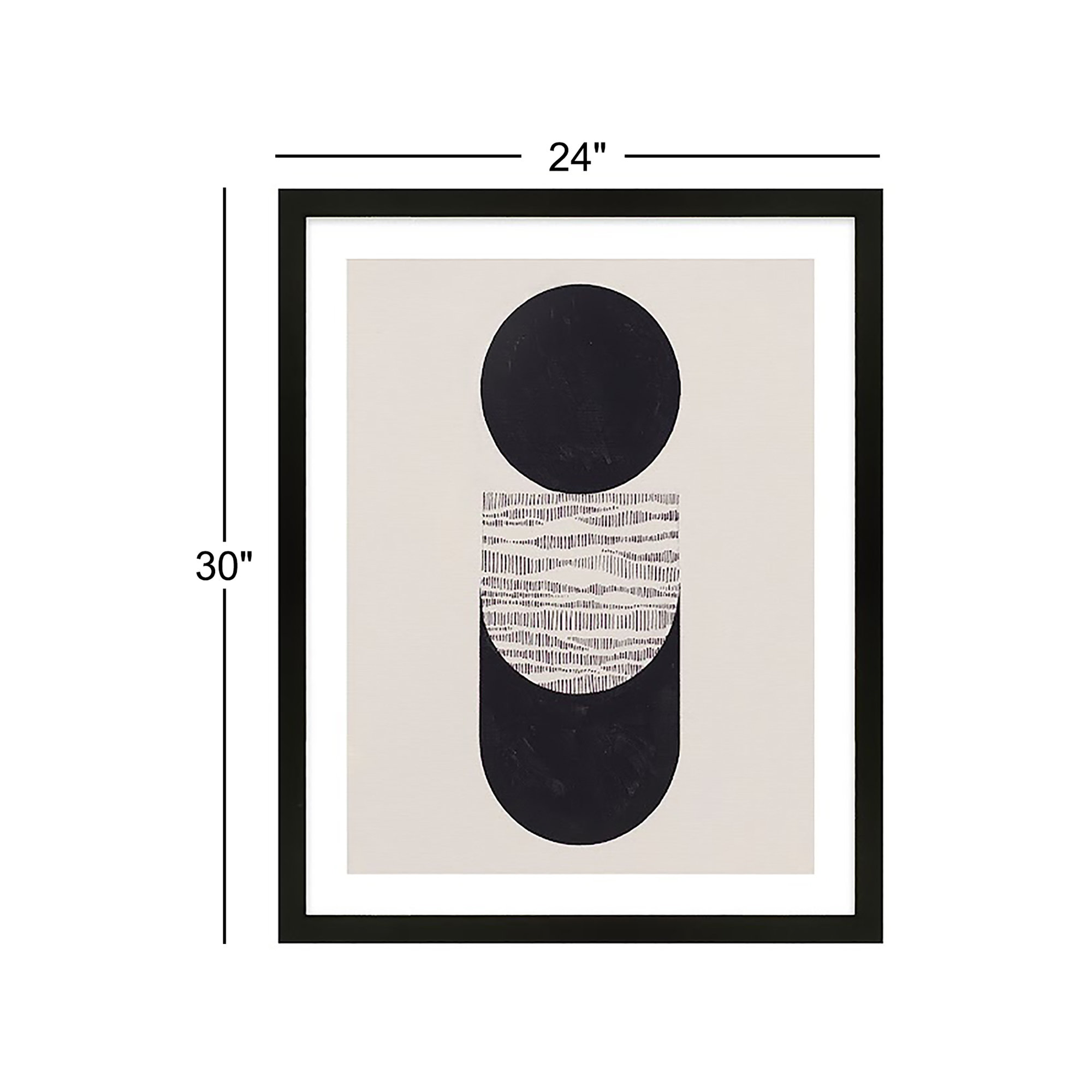 Peripheries, Set Of 3 by Lee Lessem, Black Framed, 24" W x 30" H
