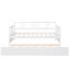 Twin Size Daybed Wood Bed With Twin Size Trundle,White