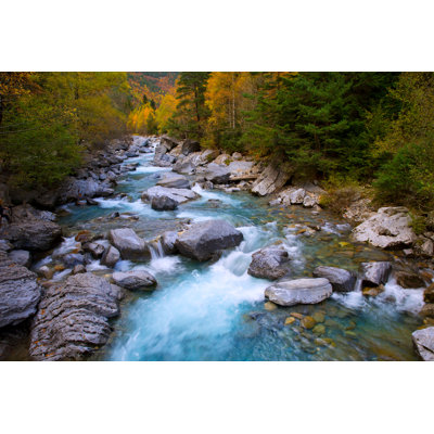 River Bujaruelo In Huesca - Wrapped Canvas Print