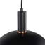 Black Metal Dome Pendant Light – Modern Kitchen & Dining Room Ceiling Lamp with White Lining