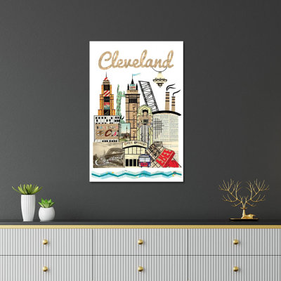 " Cleveland Skyline " by Paper Cutz
