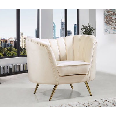 Margo 43" Wide Tufted Velvet Barrel Chair