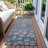 Machine Washable Indoor/Outdoor Xhevrie Denim Rug-839124815