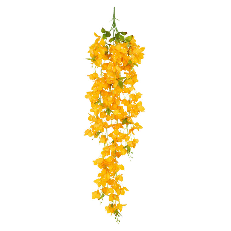 Buisson artificiel de fleurs de bougainvilliers suspendus, Jaune miel