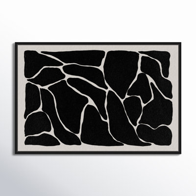 Abstract Black and White Giraffe Pattern Print