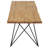 78" Karlie Pine Solid Wood Top Metal Base Dining Table 