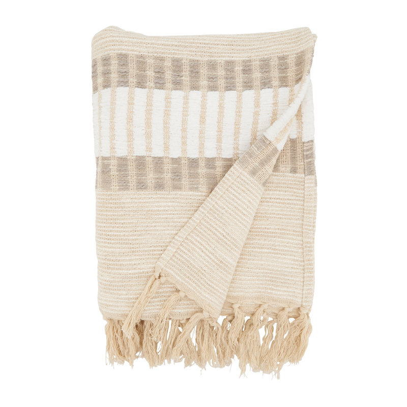 Hand Woven Throw Blanket, Natural