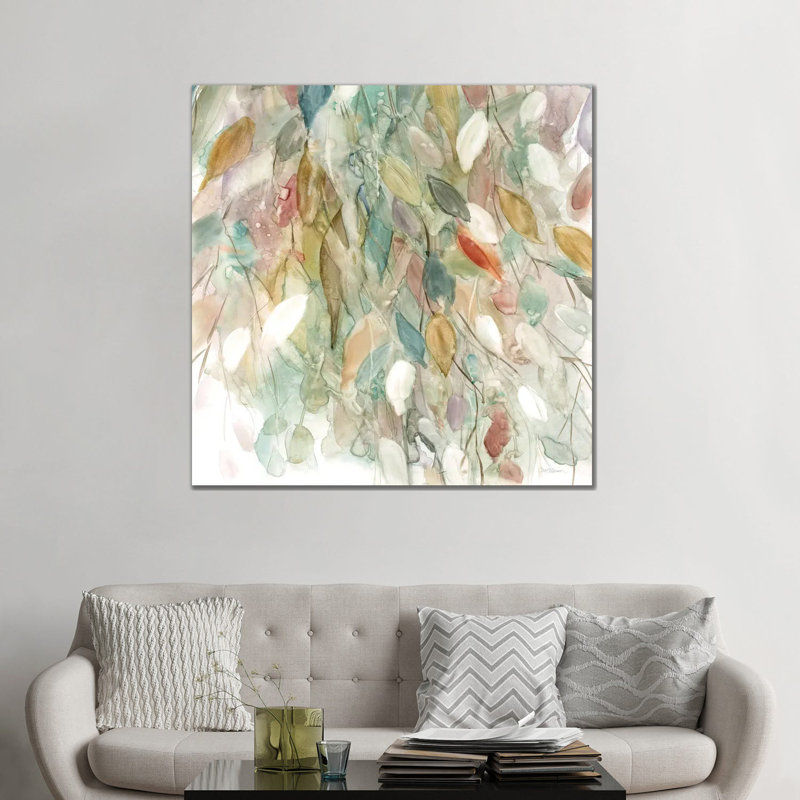 Rainy Cascade - Giclée sur toile tendue avec châssis, H 48 po x l 48 po