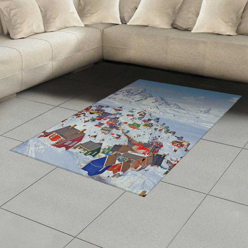 Farm House High Density Long Fiber Poly Threads Decorative Area Rug Carpet, Rectangle 4' x 5'8"
