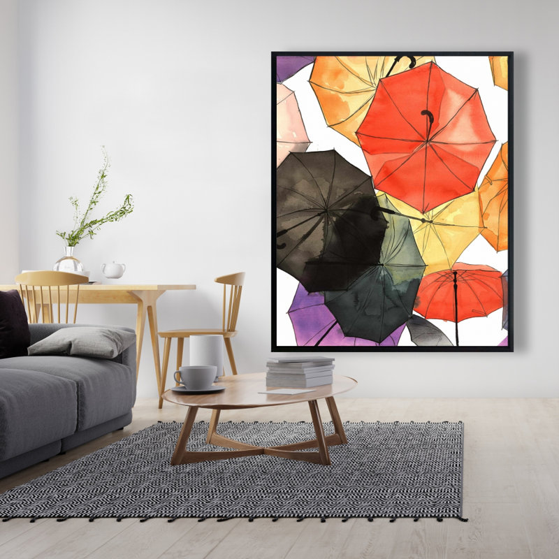 Suspended Umbrellas Print On Canvas