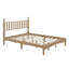 Lit plateforme en bois avec tête de lit en forme de gourde, lit plateforme de style rétro avec support à lattes en bois