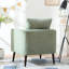 Fauteuil confortable, tissu, pieds en bois massif et fauteuil rembourré confortable avec pieds rembourrés en mousse-1349696452