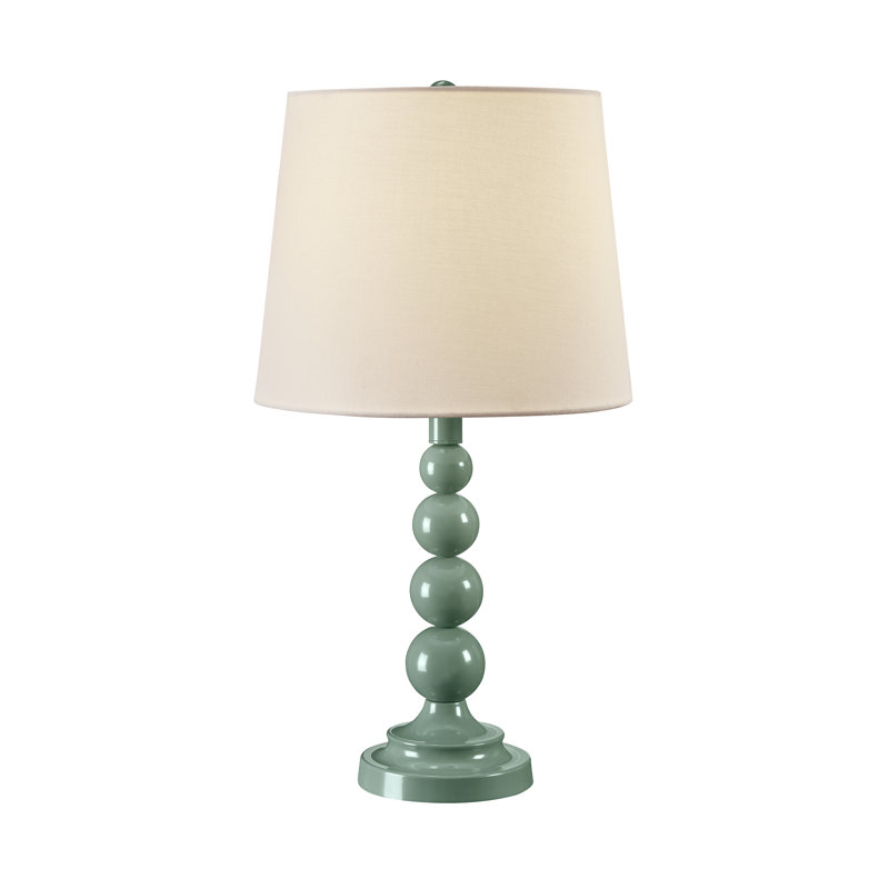 Lampe de table 20,5 "en métal avec abat-jour blanc, Vert