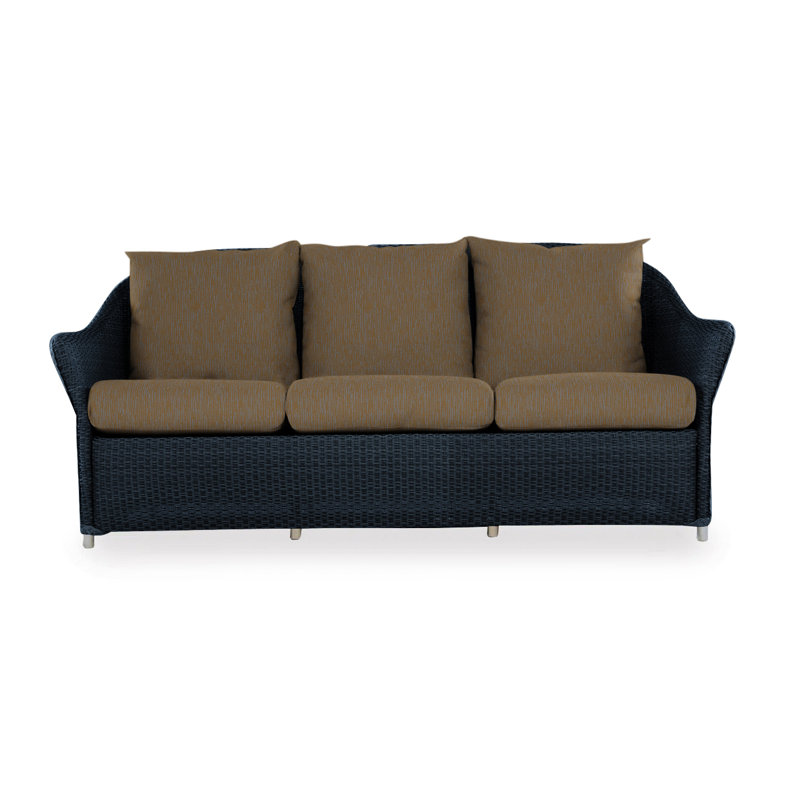 Weekend Retreat Outdoor 3 - Seat Patio Sofa, Stratosphere Cloud, Ebony