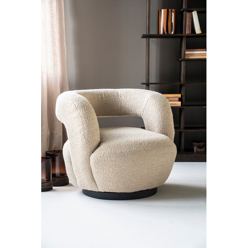 Chaise d'appoint Sharon, Tissu sable
