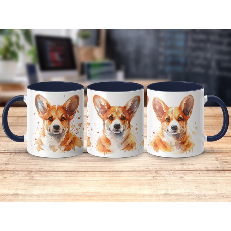 Ceramic Coffee Mug, 4, Navy