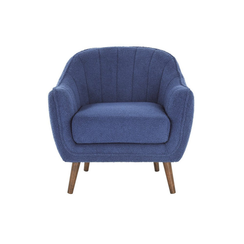 Fauteuil Mayson, Indigo, Brun moyen