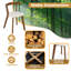Ensemble de 2 chaises de salle à manger rembourrées en bois avec siège rembourré et dossier courbé-396042535