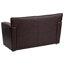 Causeuse en cuir noir-118913849