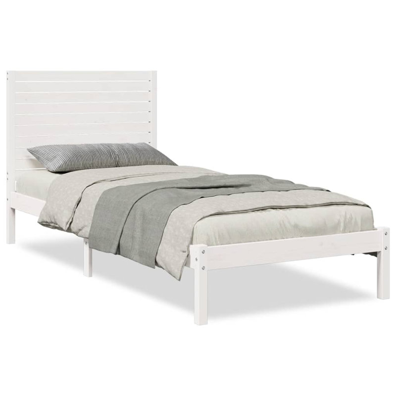 Bed, 90 x 220cm, White