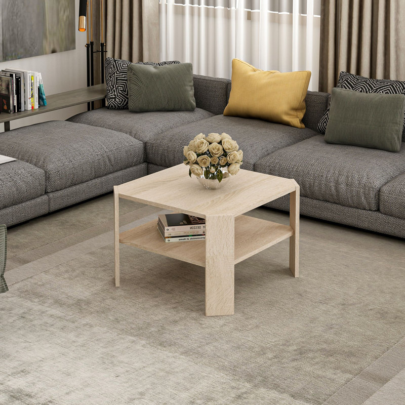 Azeldien Coffee Table With Storage Space, Sonoma, Sonoma