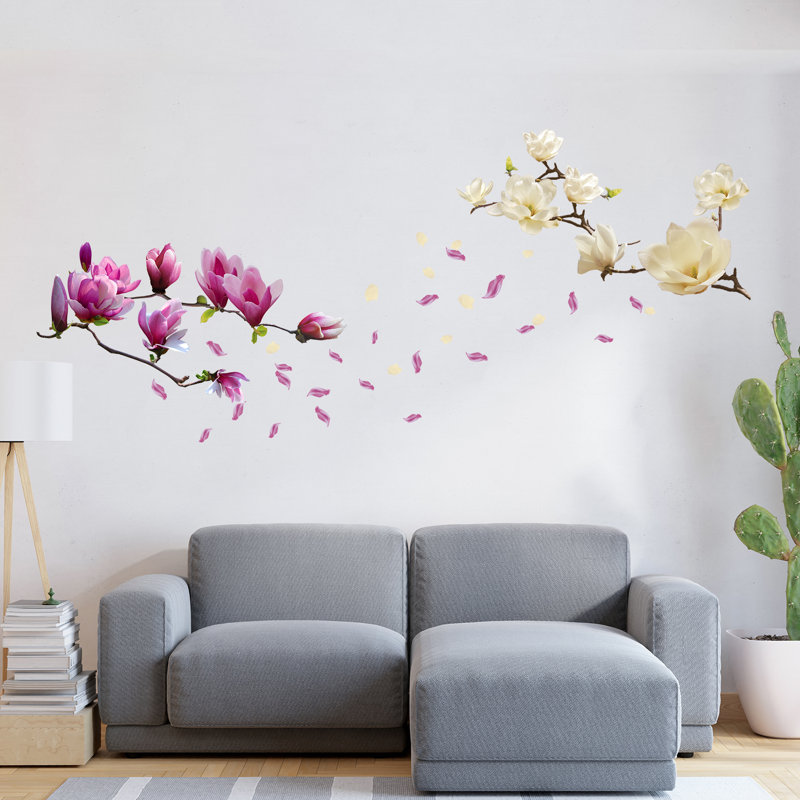 Décalcomanie murale fleurs magnolia