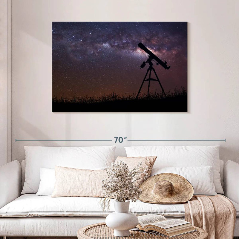 Oberle Telescope Under The Milky Way, 30" H x 45" W