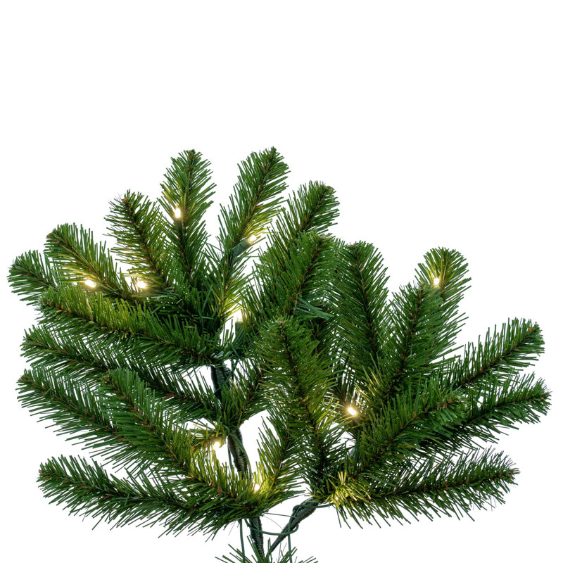 Vickerman Deluxe Sequoia Pine Artificial Slim Pre-Lit Christmas Tree with Warm White LED 5MM Lights, 10'