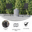 Chaises de patio pliables en polyester enduit de PVC avec accoudoirs Clarajane-87001986