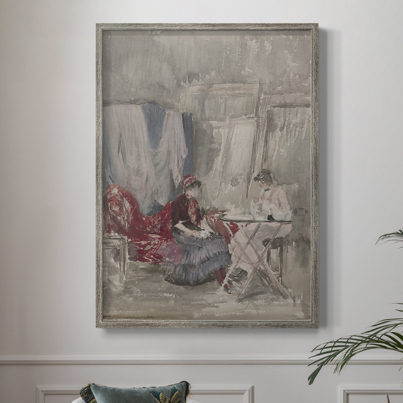 «Vintage Floral Print», impression encadrée CCLXI - bois massif, H 30 po x l 24 po